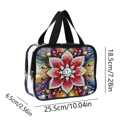 DIY Gemstone Diamond Art Rhinestone Makeup Bag Transparent PVC Storage Pack Gift