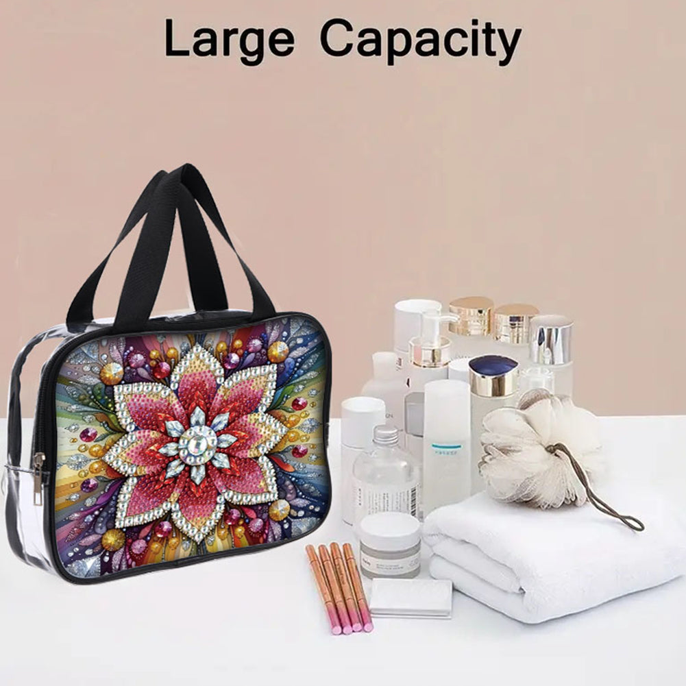 DIY Gemstone Diamond Art Rhinestone Makeup Bag Transparent PVC Storage Pack Gift