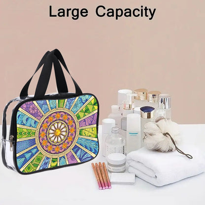 DIY Diamond Art Rhinestone Makeup Bag Crystal Transparent PVC Storage Pack Gift