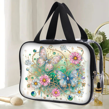 DIY Diamond Art Rhinestone Makeup Bag Crystal Transparent PVC Storage Pack Gift