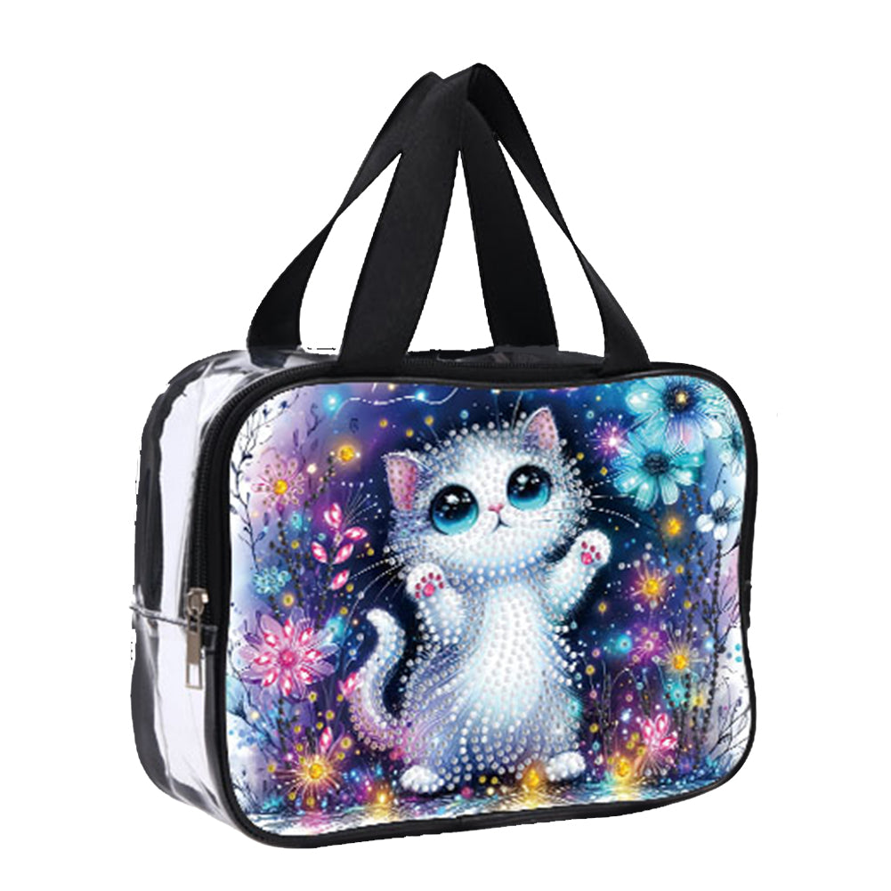 DIY Diamond Art Rhinestone Makeup Bag Crystal Transparent PVC Storage Pack Gift