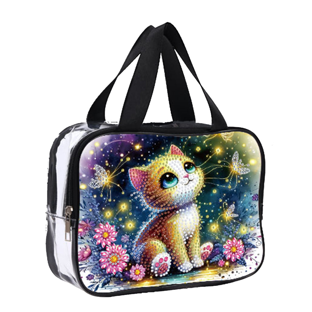 DIY Diamond Art Rhinestone Makeup Bag Crystal Transparent PVC Storage Pack Gift