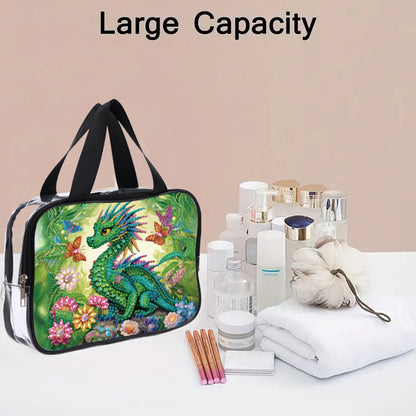 DIY Diamond Art Rhinestone Makeup Bag Crystal Transparent PVC Storage Pack Gift