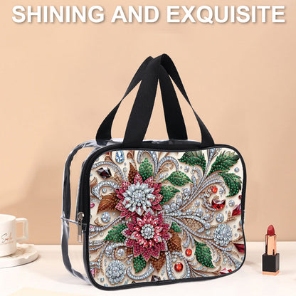 DIY Diamond Art Rhinestone Makeup Bag Crystal Transparent PVC Storage Pack Gift