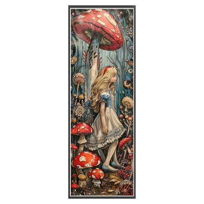 Girl Under A Mushroom - 11CT Stamped Cross Stitch 30*90CM