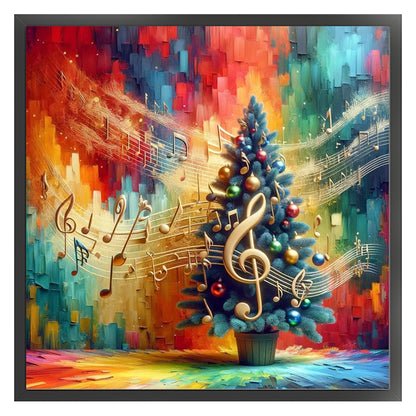 Colored Christmas Tree - 11CT Stamped Cross Stitch 40*40CM