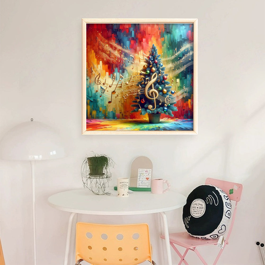 Colored Christmas Tree - 11CT Stamped Cross Stitch 40*40CM