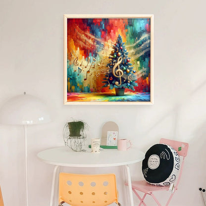 Colored Christmas Tree - 11CT Stamped Cross Stitch 40*40CM