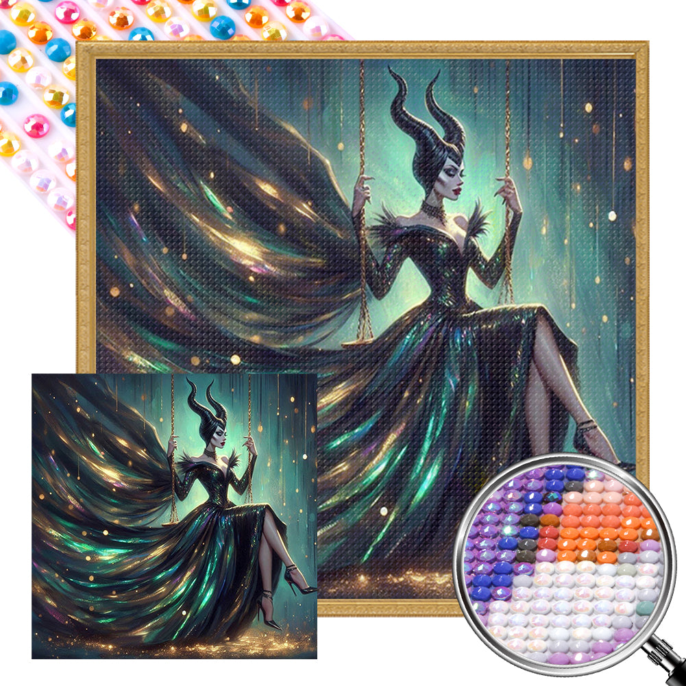 Maleficent - Partial AB Full Round Drill Diamond Painting 40*40CM