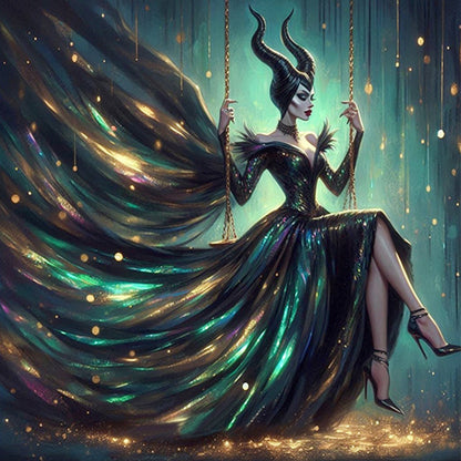 Maleficent - Partial AB Full Round Drill Diamond Painting 40*40CM