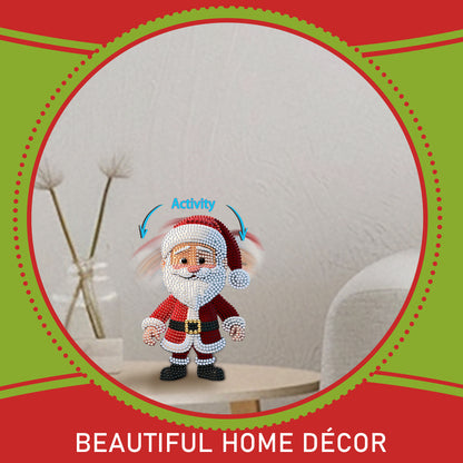 Xmas Acrylic Shaking Head 5D DIY Diamond Art Tabletop Decorations (Santa Claus)