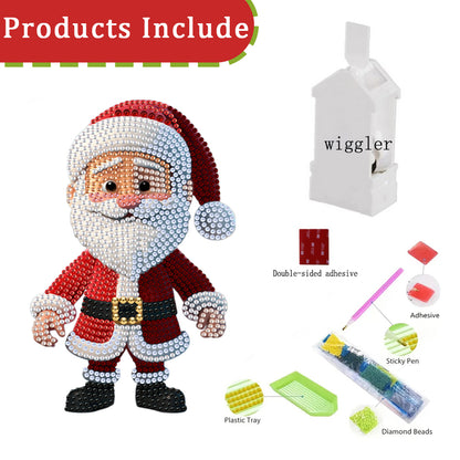 Xmas Acrylic Shaking Head Desktop Diamond Art Kits for Home Office Desktop Decor