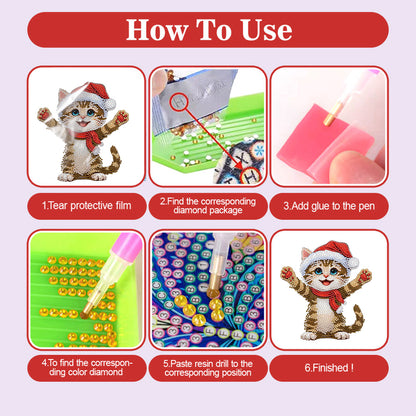 Xmas Acrylic Shaking Head Desktop Diamond Art Kits for Home Office Desktop Decor