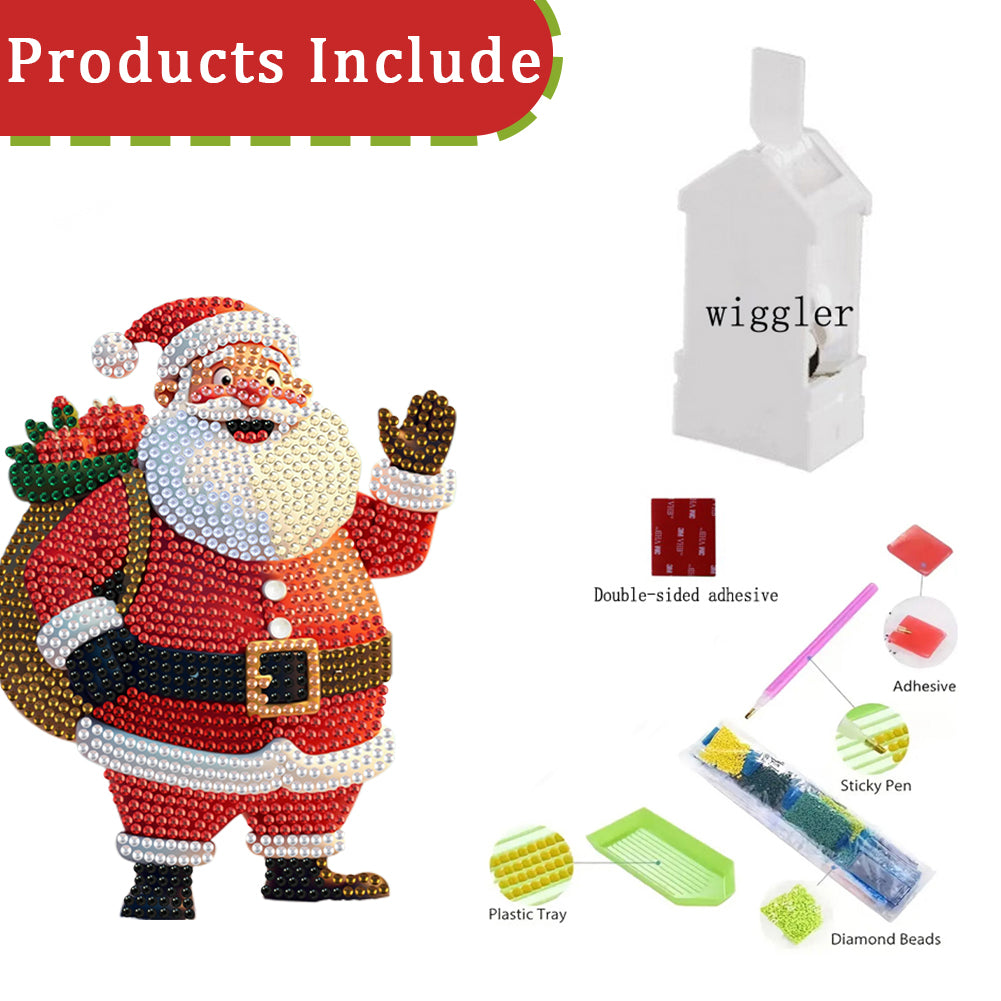 Xmas Acrylic Shaking Head 5D DIY Diamond Art Tabletop Decorations (Santa Claus)