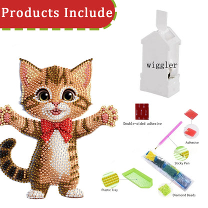 Xmas Acrylic Shaking Head Desktop Diamond Art Kits for Home Office Desktop Decor
