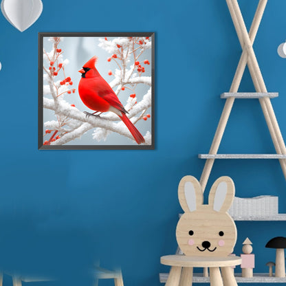 Red Cardinal - Full Round Drill Diamond Painting 30*30CM