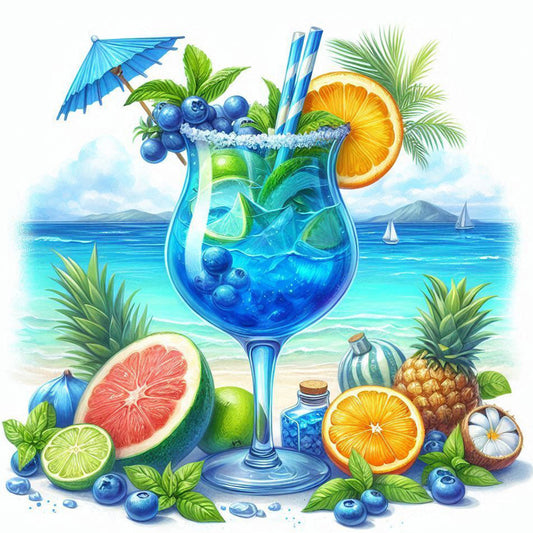 Summer Beach Drink - Full Round Drill Diamond Painting 30*30CM