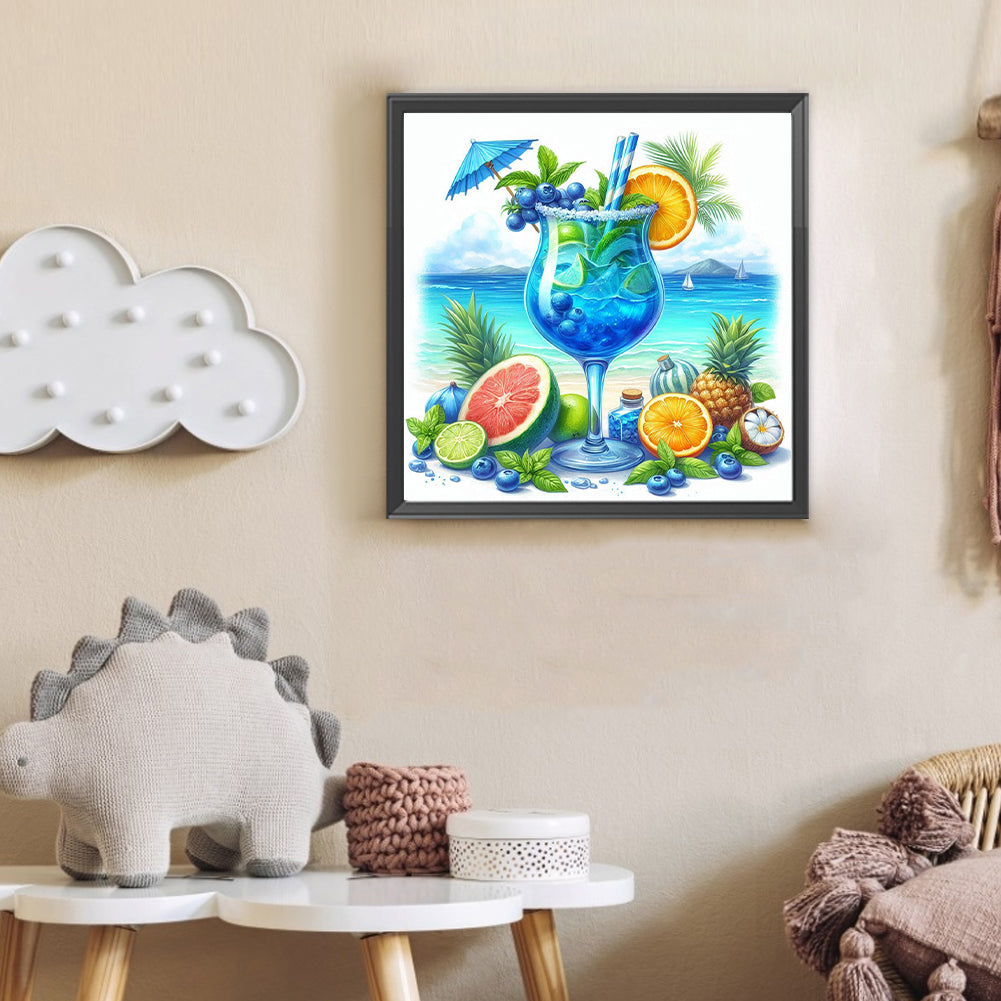 Summer Beach Drink - Full Round Drill Diamond Painting 30*30CM