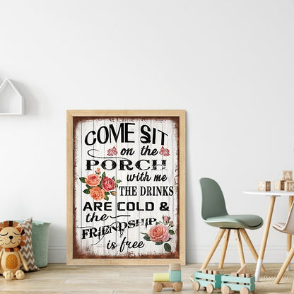 Rose Calligraphy And Painting - 14CT Stamped Cross Stitch 30*40CM