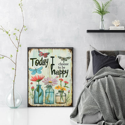 Flower Calligraphy And Painting - 14CT Stamped Cross Stitch 30*40CM