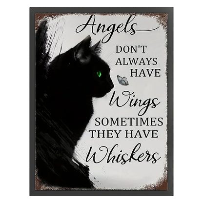Black Cat - 14CT Stamped Cross Stitch 30*40CM