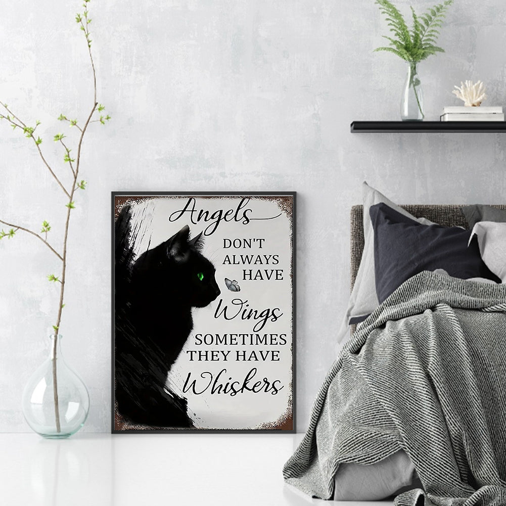Black Cat - 14CT Stamped Cross Stitch 30*40CM