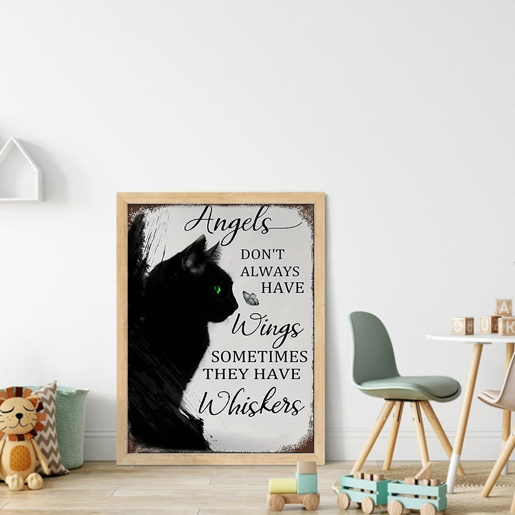 Black Cat - 14CT Stamped Cross Stitch 30*40CM