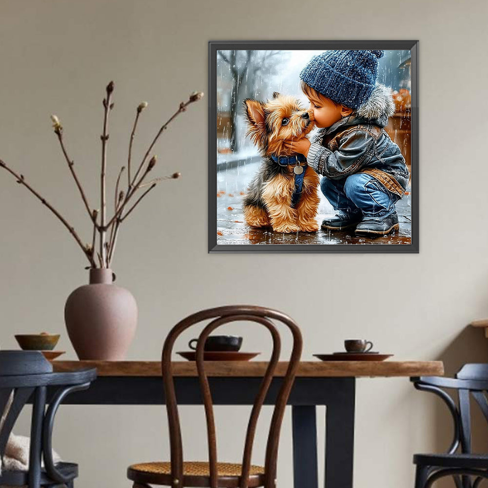 Cute Child - Full Round Drill Diamond Painting 40*40CM