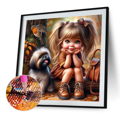Cute Child - Full Round Drill Diamond Painting 40*40CM