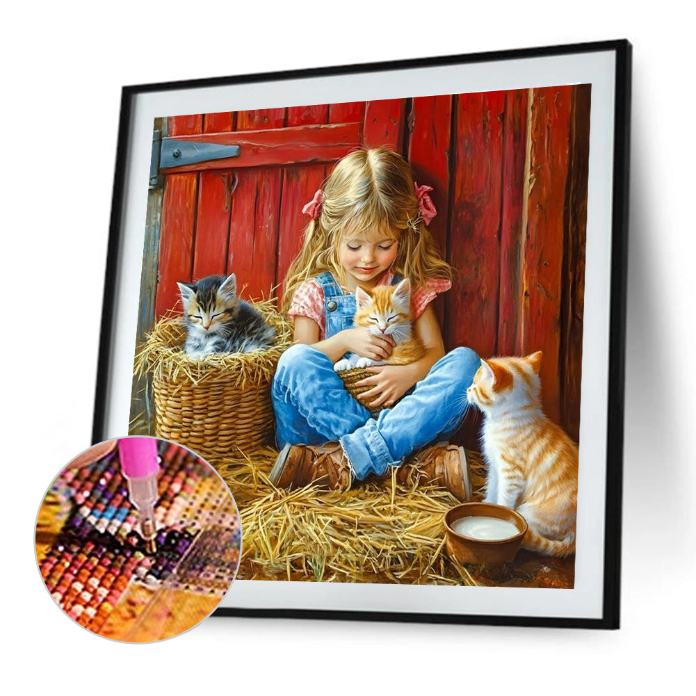 Cute Child - Full Round Drill Diamond Painting 40*40CM