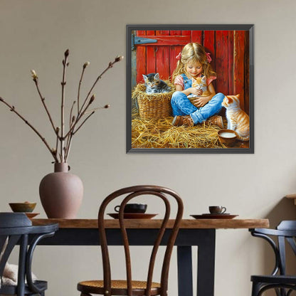 Cute Child - Full Round Drill Diamond Painting 40*40CM