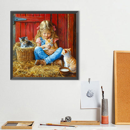 Cute Child - Full Round Drill Diamond Painting 40*40CM