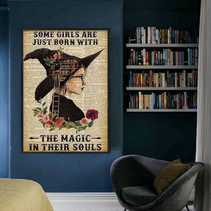 Witch Books - 11CT Stamped Cross Stitch 40*60CM
