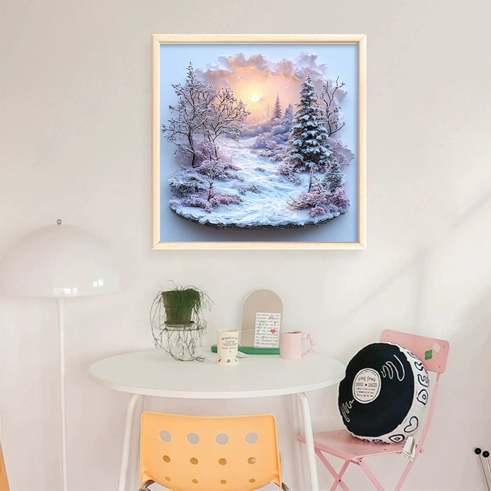 Seasonal Scenery: Winter - 11CT Stamped Cross Stitch 50*50CM