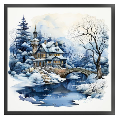 Seasonal Scenery: Winter - 11CT Stamped Cross Stitch 50*50CM