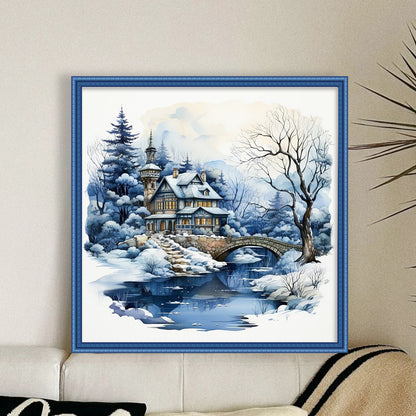 Seasonal Scenery: Winter - 11CT Stamped Cross Stitch 50*50CM