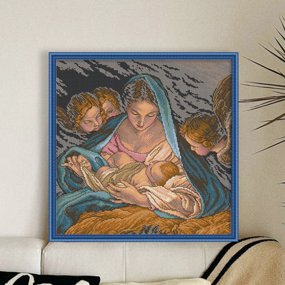 Angel'S Birth - 14CT Stamped Cross Stitch 38*38CM(Joy Sunday)