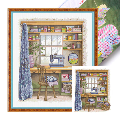 My Handmade Tabletop - 14CT Stamped Cross Stitch 42*48CM(Joy Sunday)