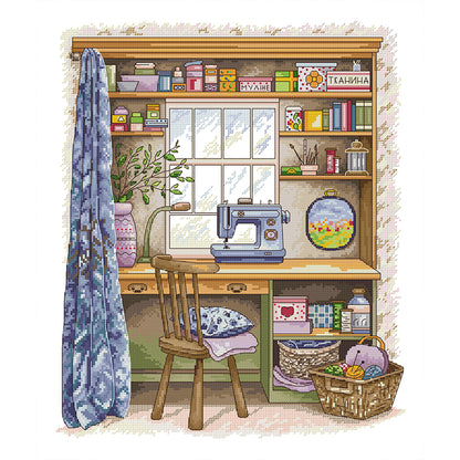 My Handmade Tabletop - 14CT Stamped Cross Stitch 42*48CM(Joy Sunday)