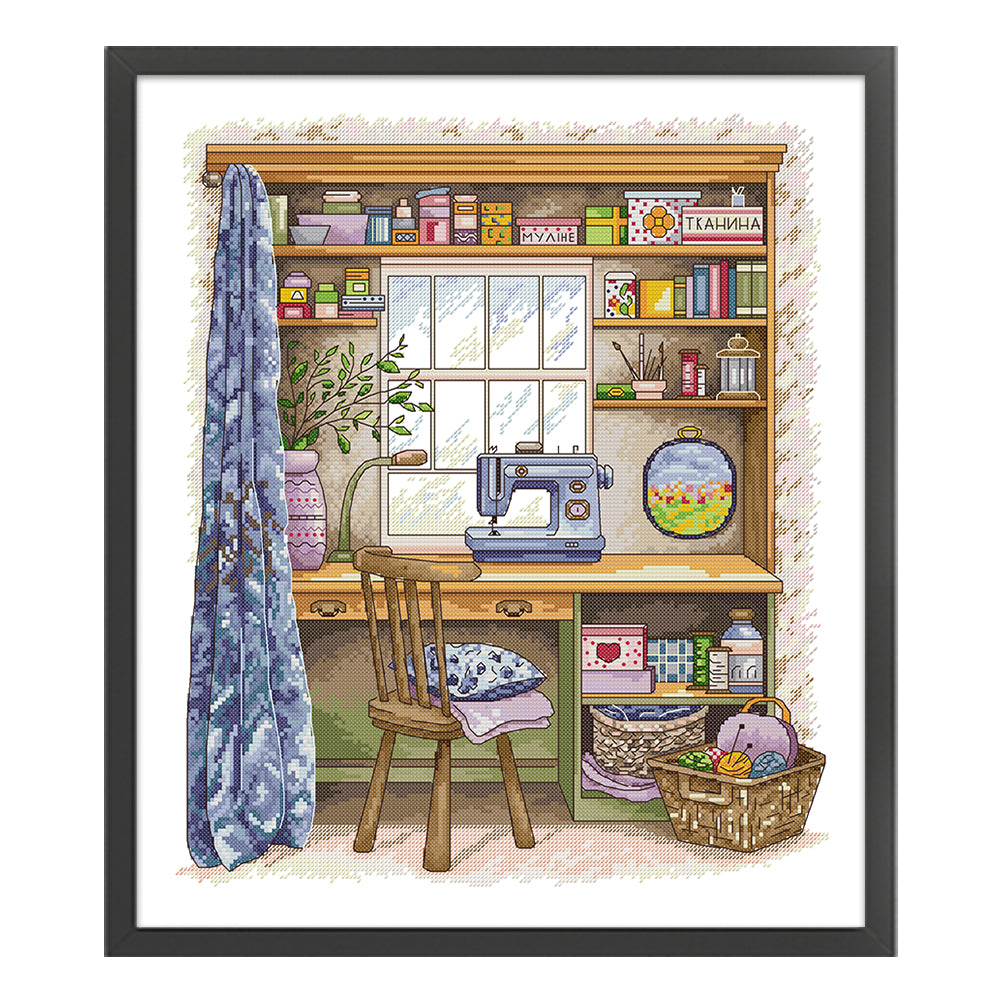 My Handmade Tabletop - 14CT Stamped Cross Stitch 42*48CM(Joy Sunday)