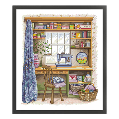 My Handmade Tabletop - 14CT Stamped Cross Stitch 42*48CM(Joy Sunday)