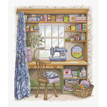 My Handmade Tabletop - 14CT Stamped Cross Stitch 42*48CM(Joy Sunday)