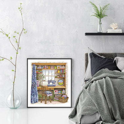 My Handmade Tabletop - 14CT Stamped Cross Stitch 42*48CM(Joy Sunday)