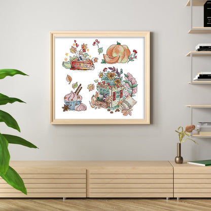Autumn Treats - 14CT Stamped Cross Stitch 44*41CM(Joy Sunday)