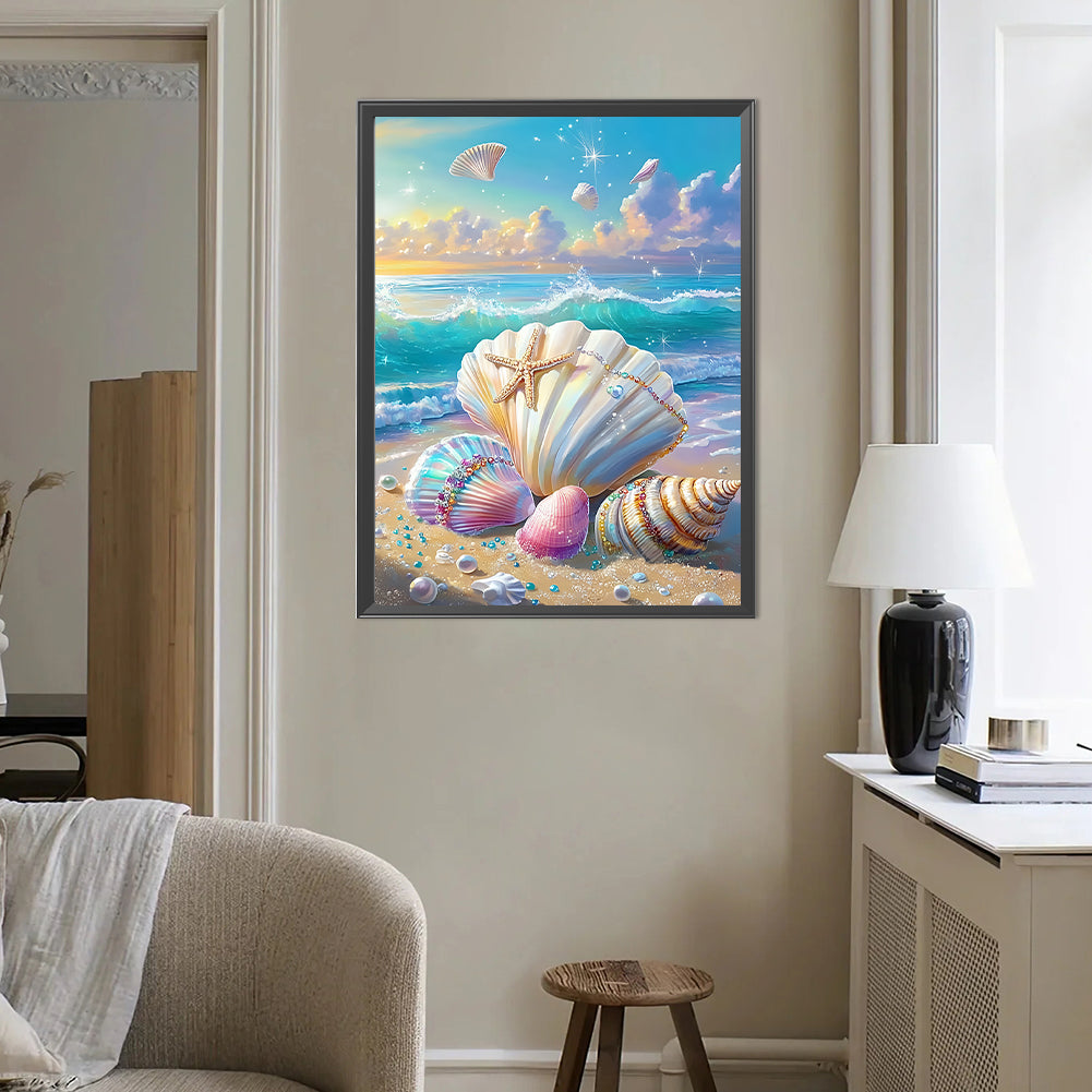 Shell Beach - Full Round Drill Diamond Painting 40*50CM