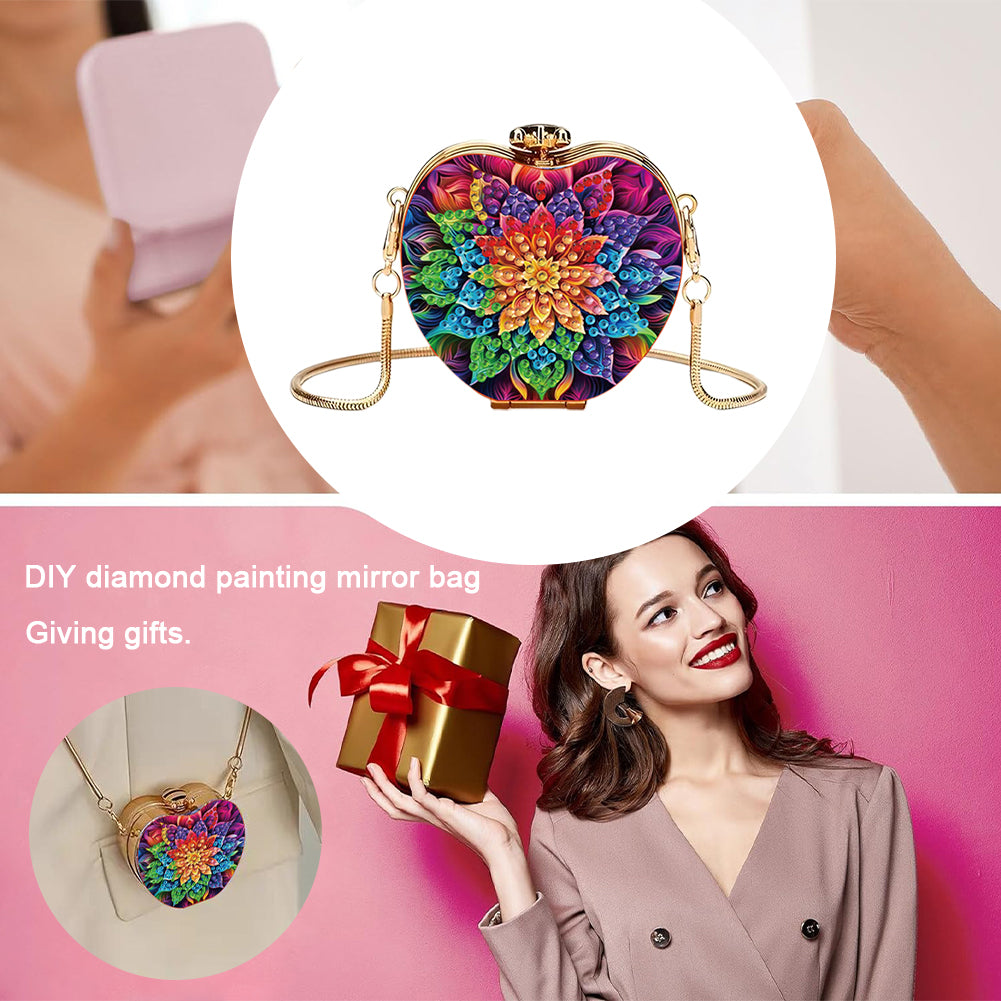 DIY Diamond Painting Shoulder Bag Portable Bag for Coins Lipstick Earphones