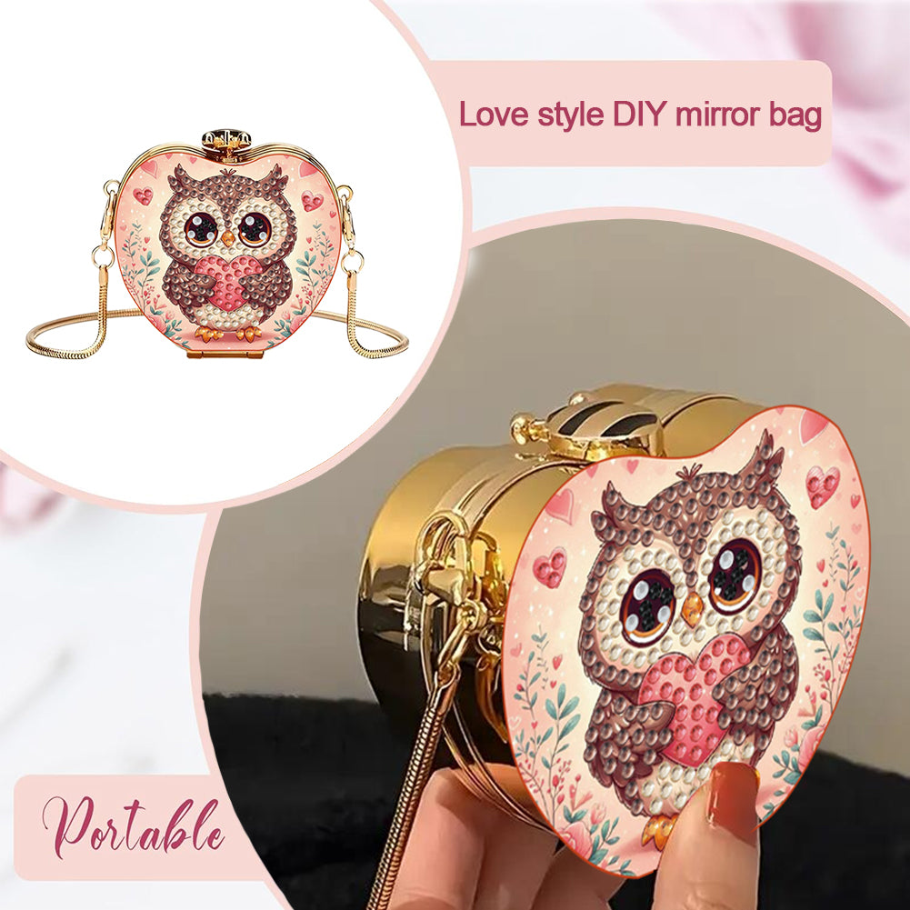 DIY Diamond Painting Shoulder Bag Portable Bag for Coins Lipstick Earphones