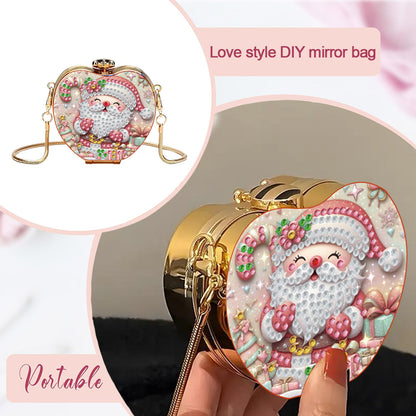 Santa Claus DIY Diamond Painting Shoulder Bag for Coins Lipstick Earphones Gifts
