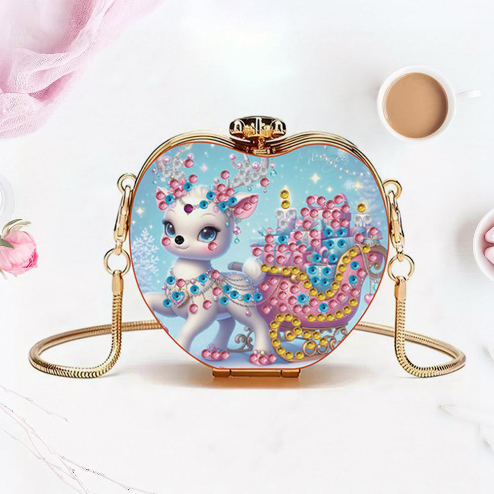 DIY Diamond Painting Shoulder Bag Portable Bag for Coins Lipstick Earphones