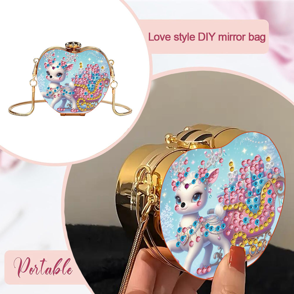 DIY Diamond Painting Shoulder Bag Portable Bag for Coins Lipstick Earphones